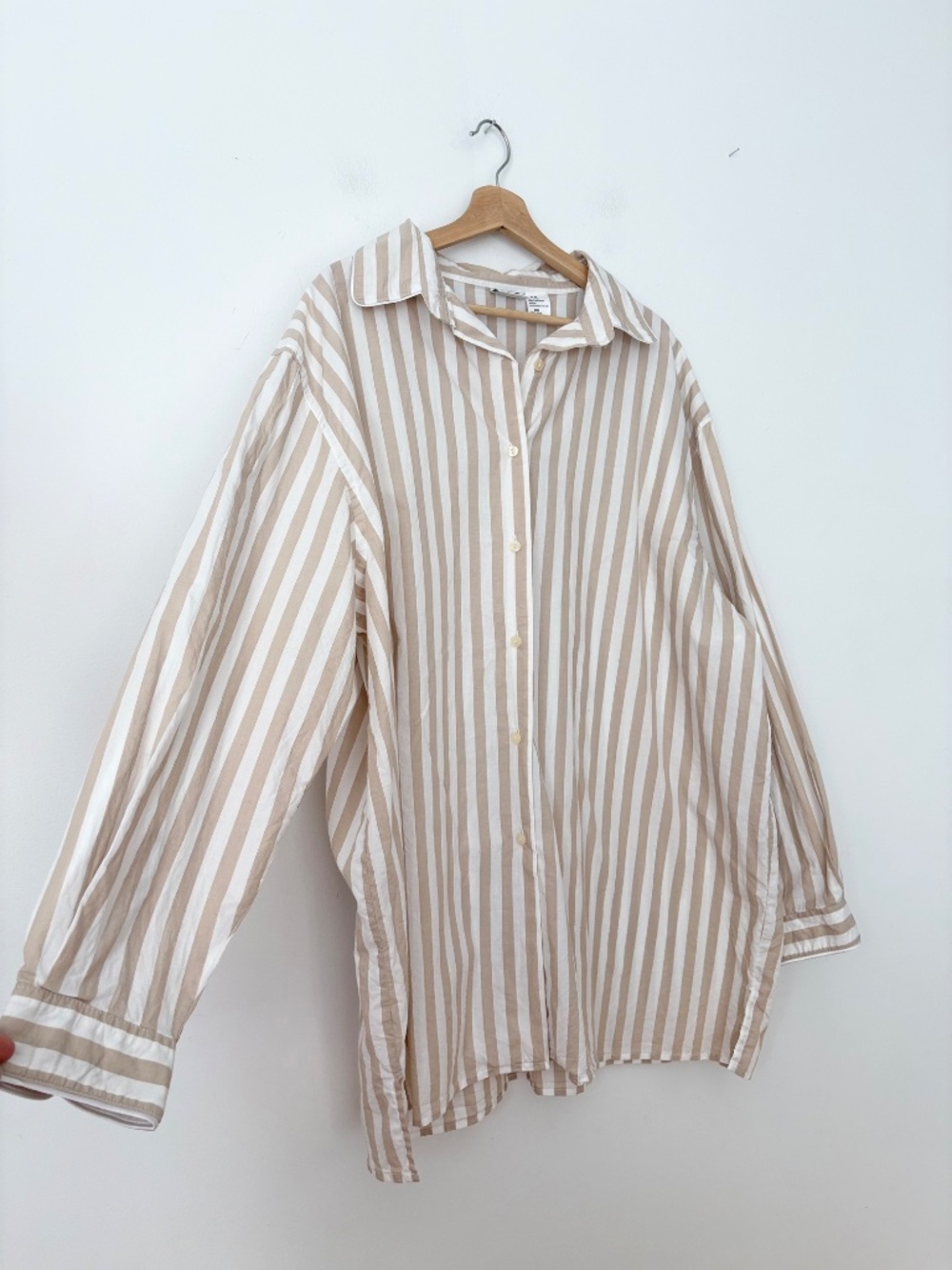 SOLD-Vintage stripe pyjama style button down - Picture 3 of 6
